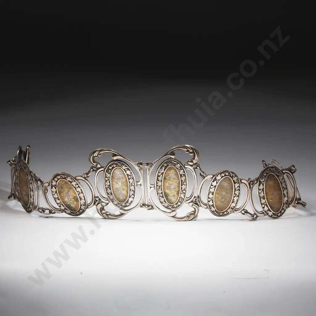 Intricate Silver Plate Belt  A/F Image 1++