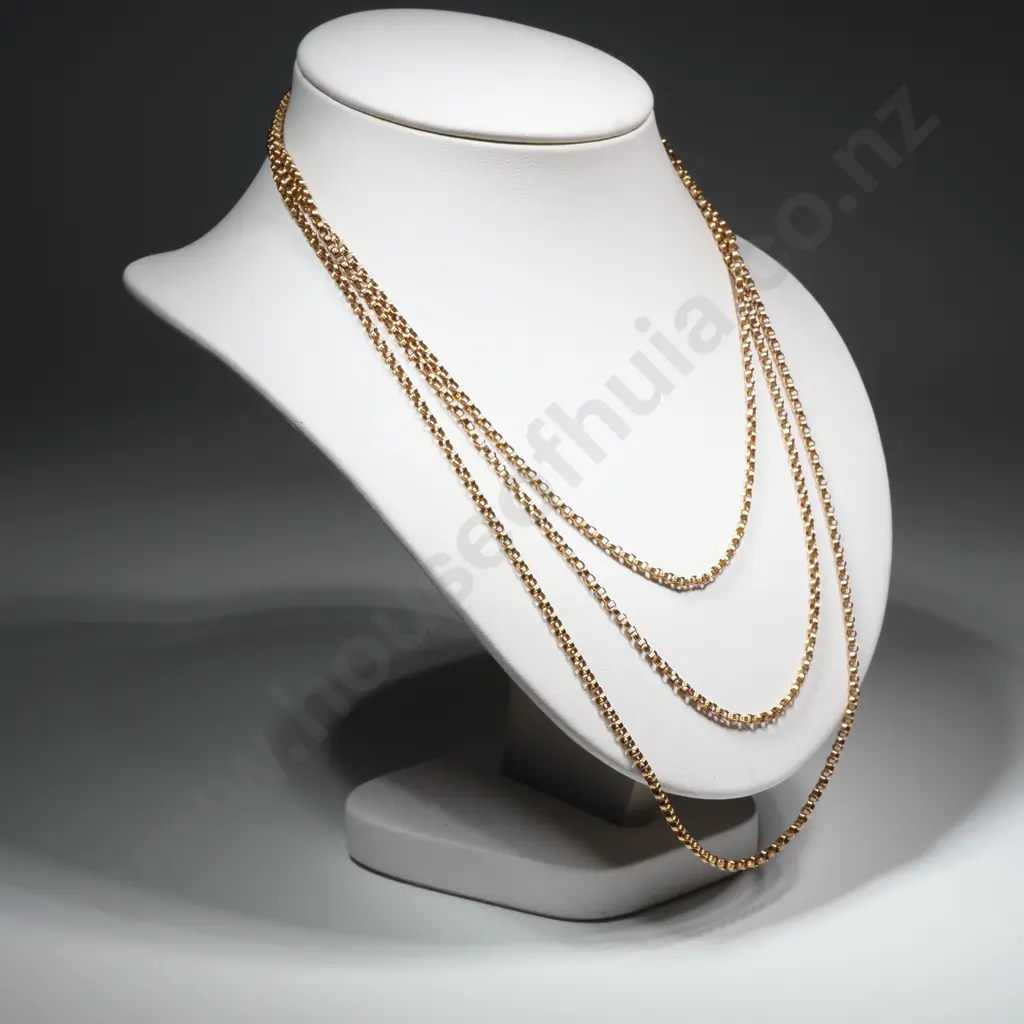 Antique Decorative 9ct Gold Muff Chain Image 1++