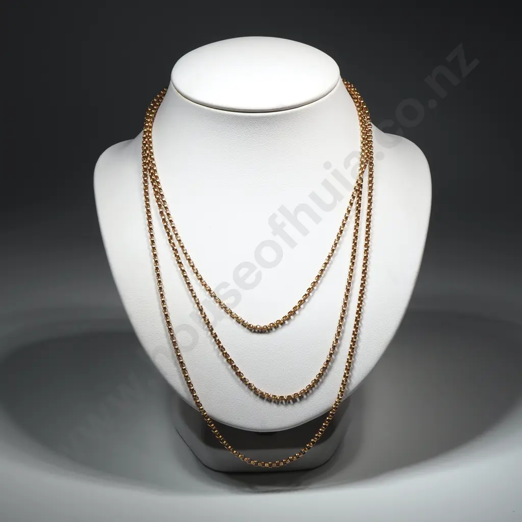Antique Decorative 9ct Gold Muff Chain Image 1++