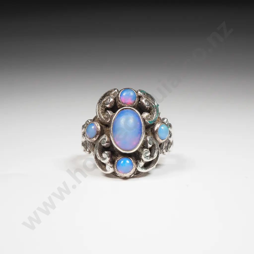 Sterling Silver Opal Ring Image 1++