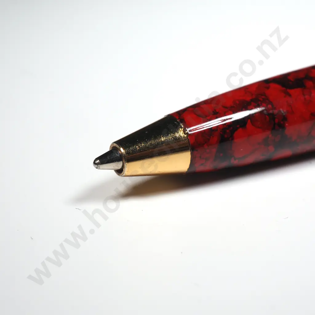 Ladies Mont Blanc Marbled Red Ballpoint Pen Image 1++