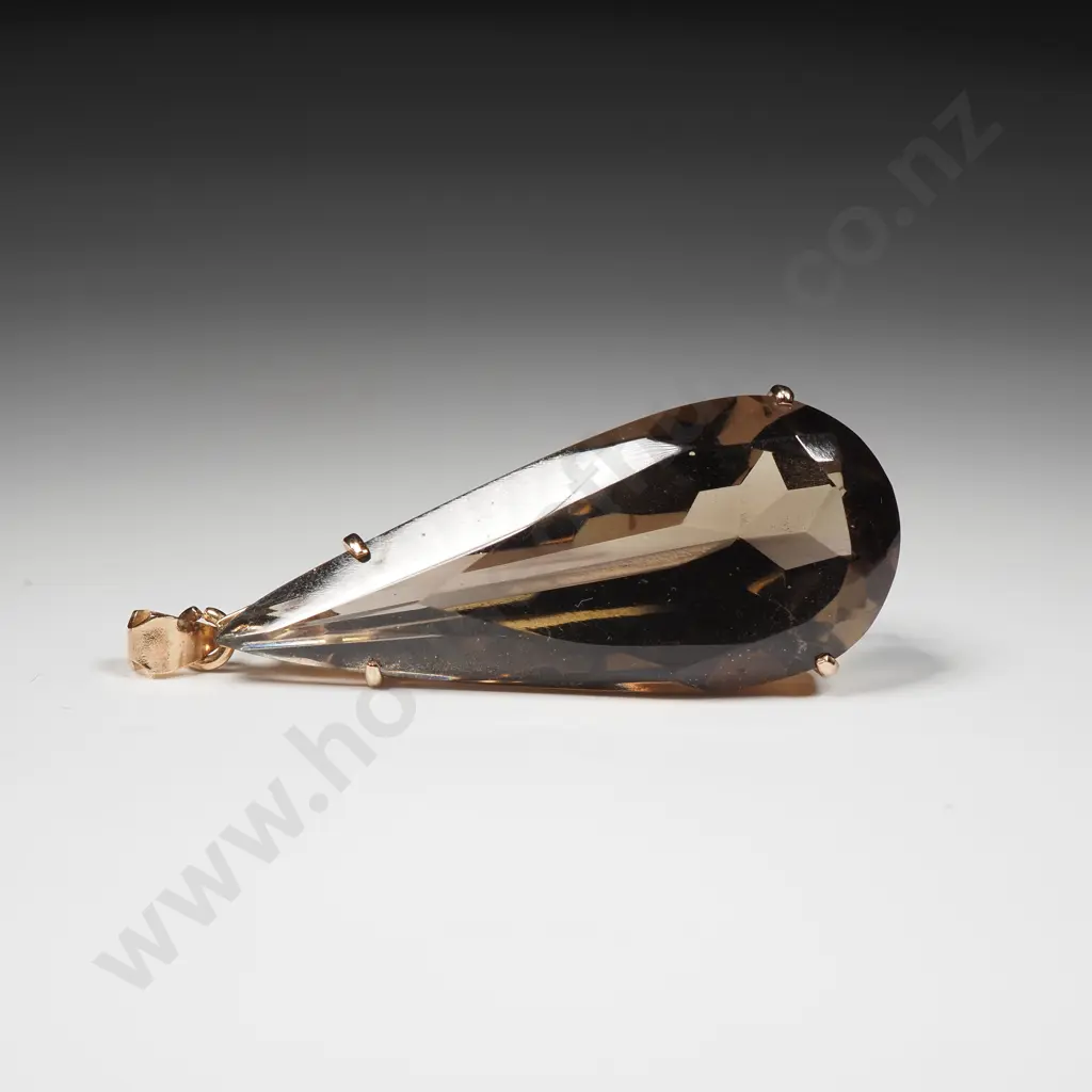 Large Brown Stone Pendant in G/P Image 1++