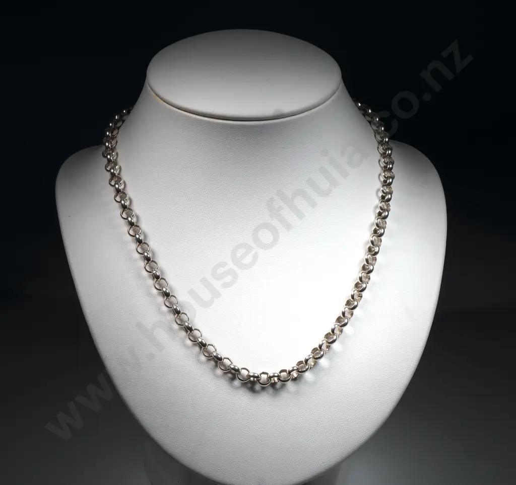 Heavy Sterling Silver Belcher Chain Necklace  Image 1++