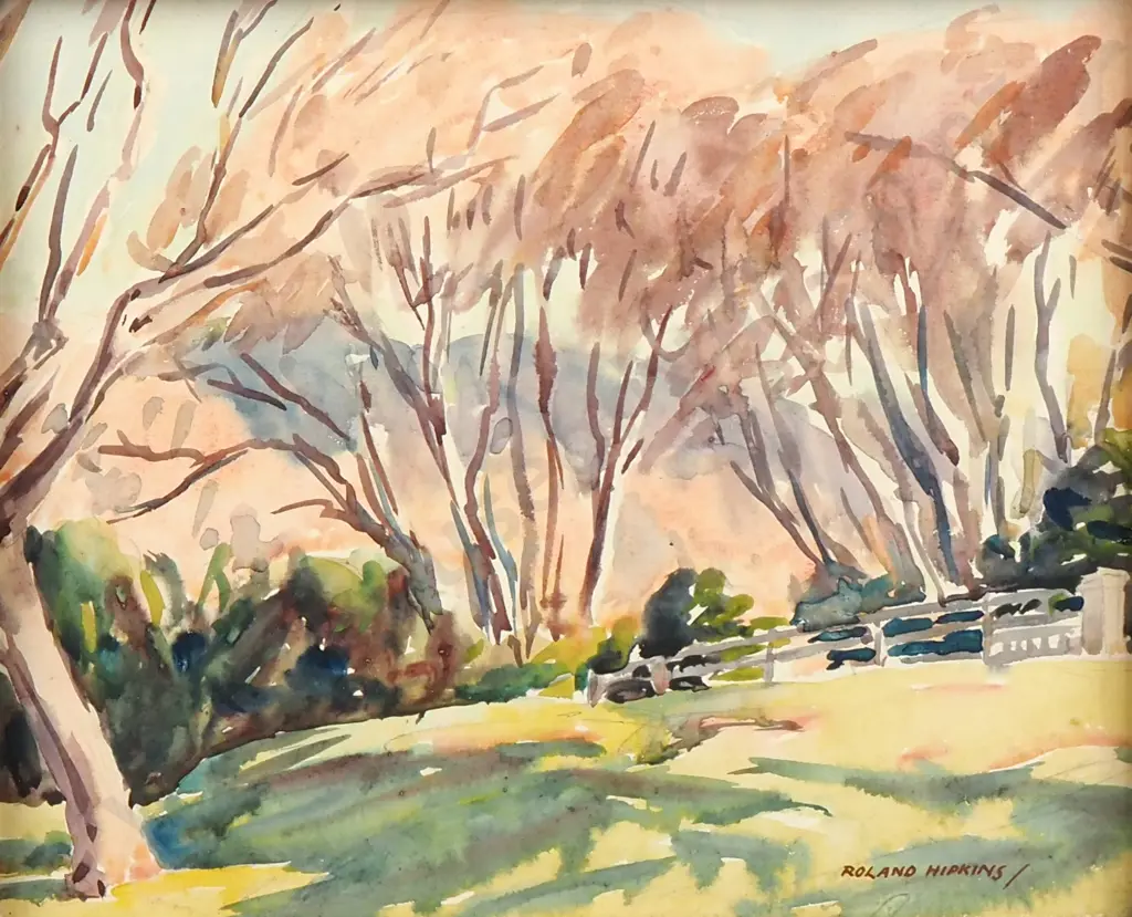 Roland Hipkins - Autumn Landscape, Watercolour Image 1++