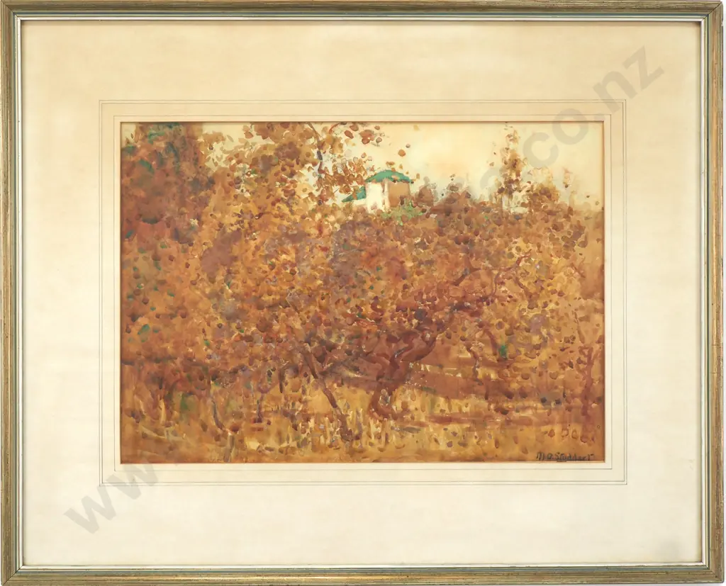 Margaret Stoddart - Winter Orchard Scene, Watercolour Image 1++