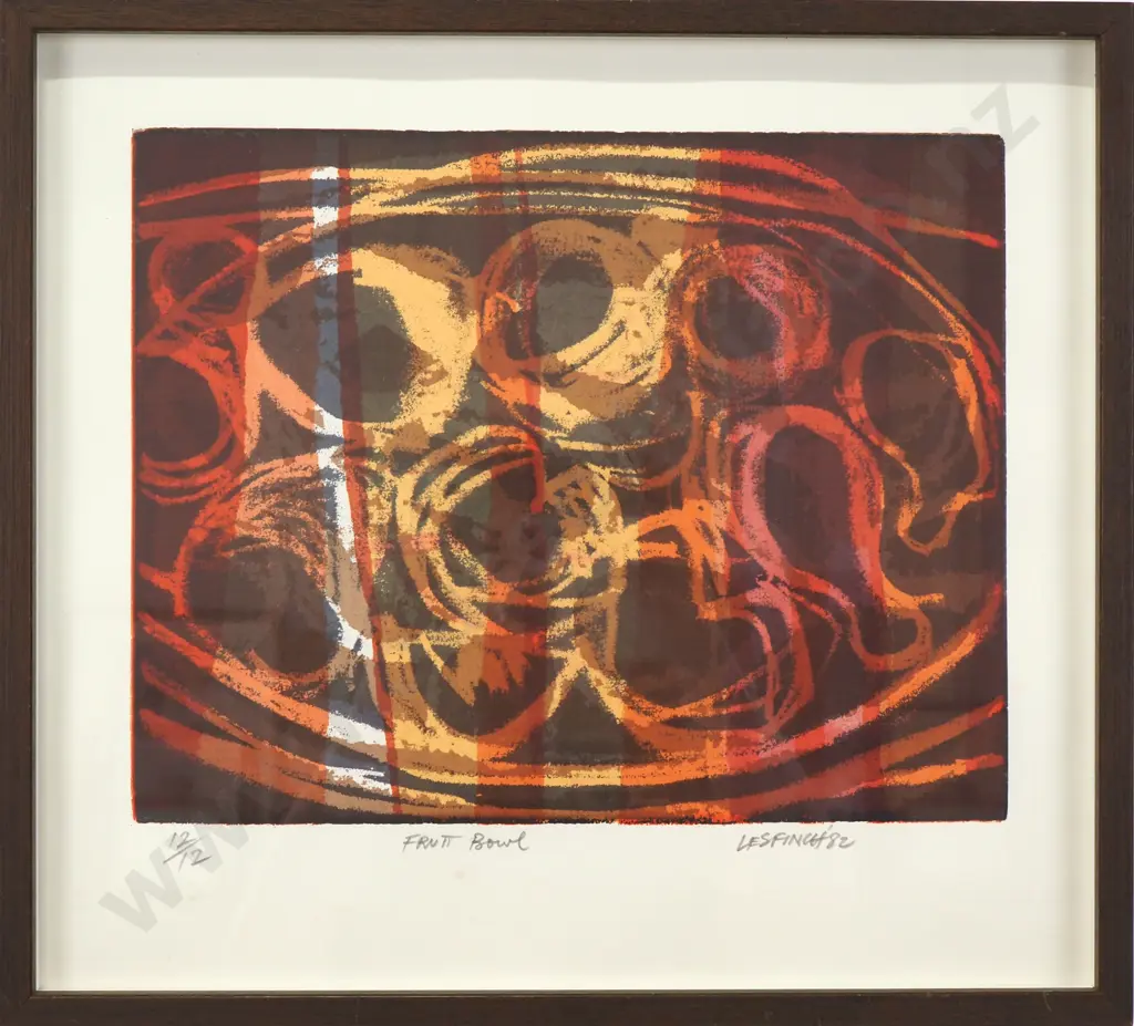 Les Finch - 'Fruit Bowl', Screenprint. LE 12/12 (1982) Image 1++