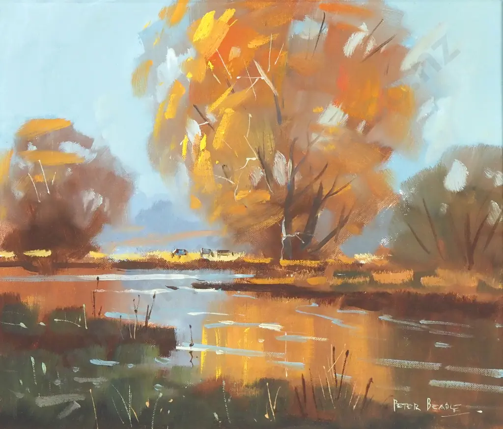 Peter Beadle - 'Stream near Arrowtown', Oil on Board Image 1++