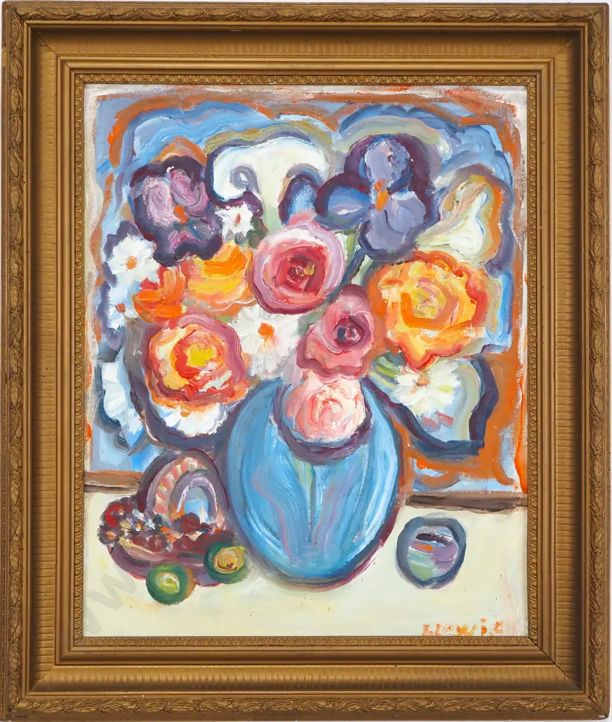 Lily Lewis - Still Life, Oil on Canvas Board Image 1++