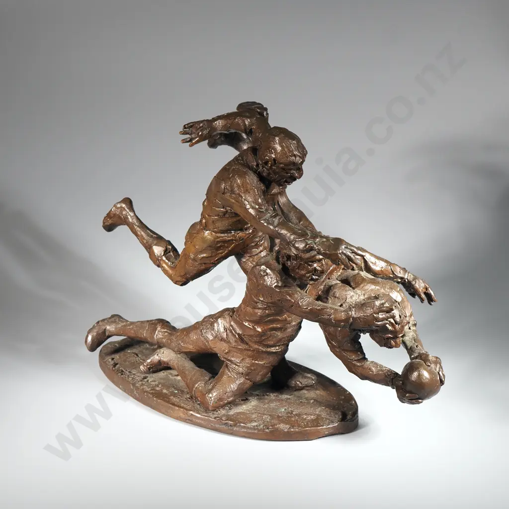 Ken Kendall - Rugby Players, Bronze Sculpture Image 1++