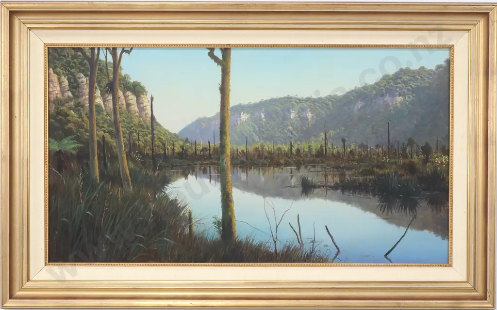 K J Toomer - Swamp Flats, Bullock Creek, West Coast, New Zealand, Oil On Board Image 1++