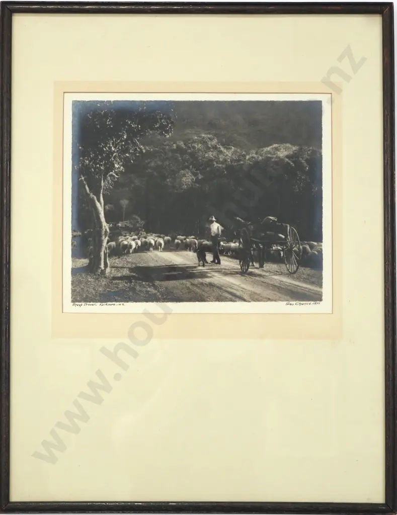 George Chance - 'Sheep Drover, Kaikoura NZ', Silver Gelatin Photograph Image 1++