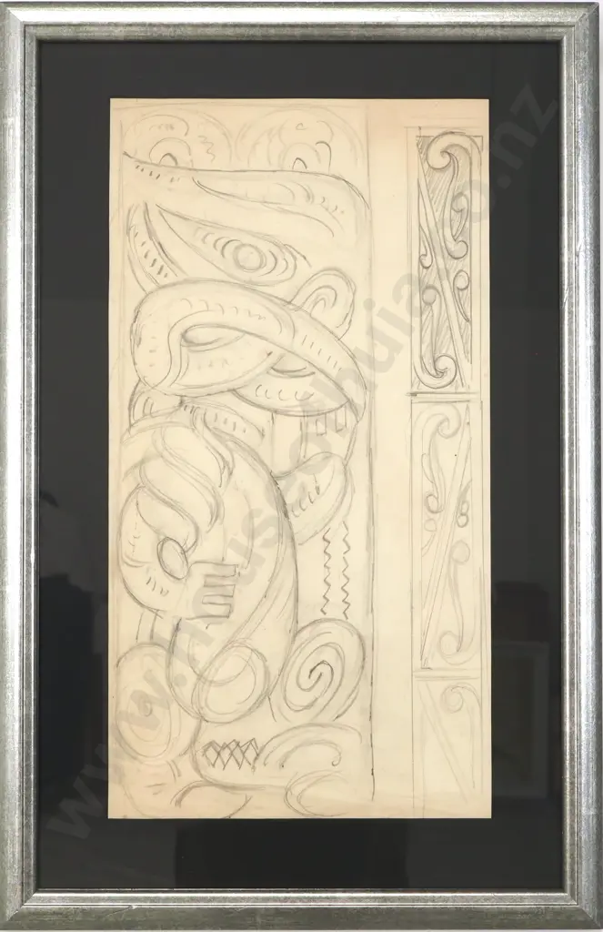 John Weeks - Pouwhenua study, Graphite Image 1++