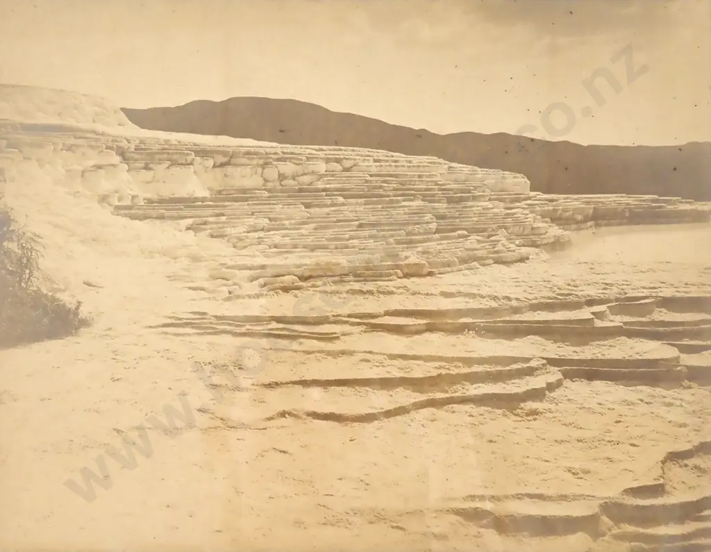 Artist Unknown - White Terraces (1880), Albumen Silver Photograph Image 1++