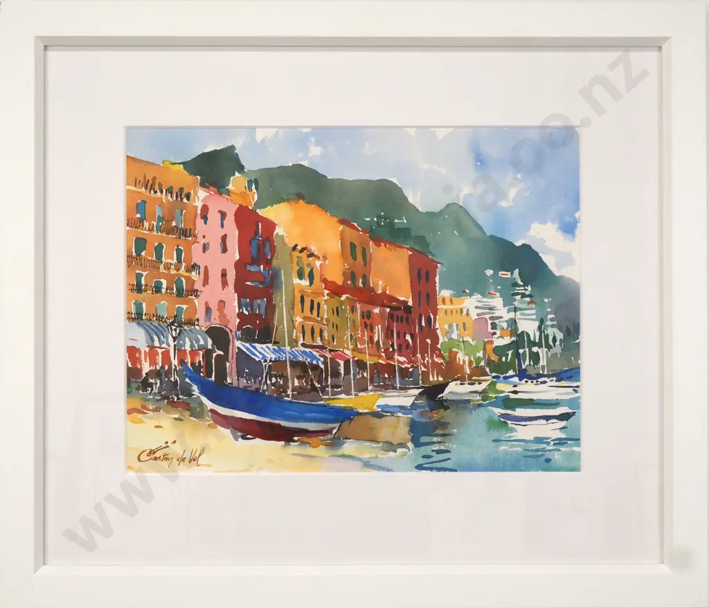 Gaston De Val - Portofino Italy, Watercolour Image 1++