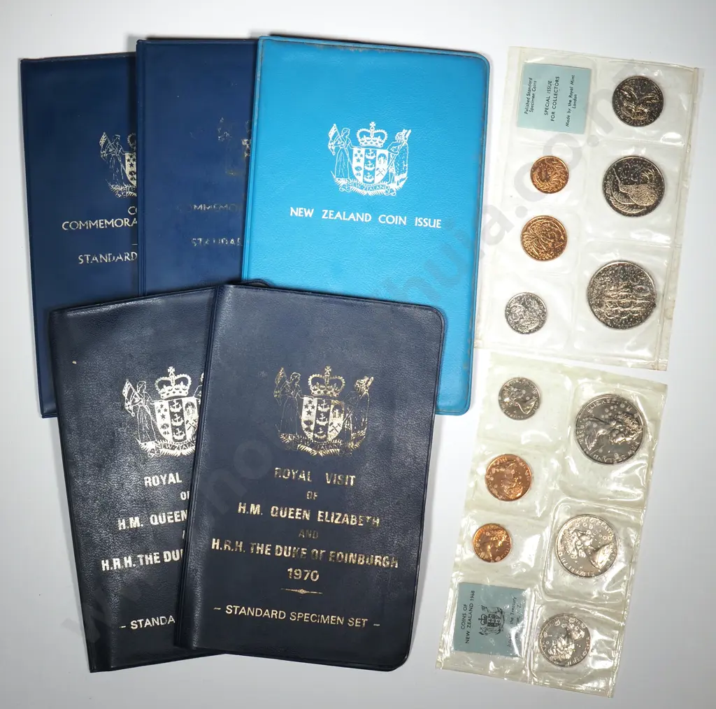 Seven New Zealand Polished Coin Sets - Total CV $130  Image 1++