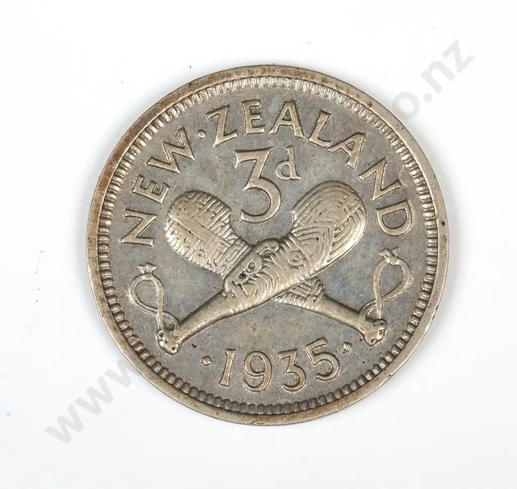 1935 New Zealand Threepence - Average Image 1++
