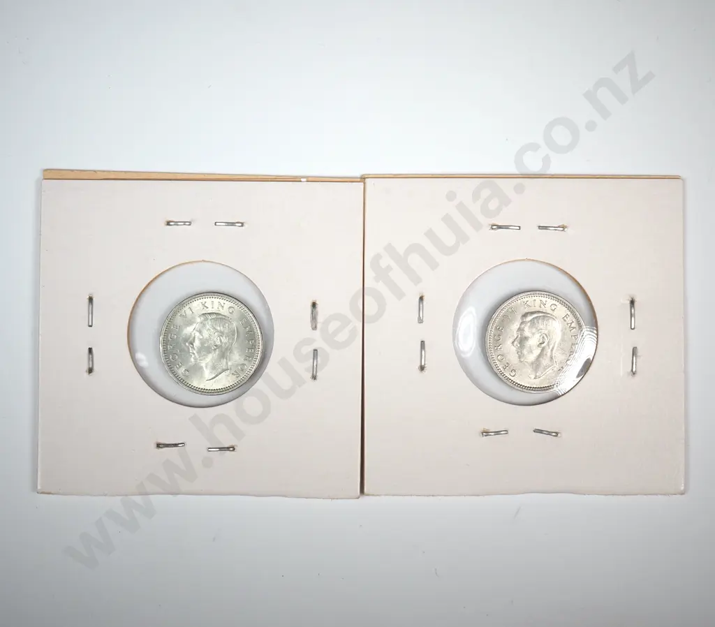 Two 1939 New Zealand Threepence's - Better Grades Image 1++