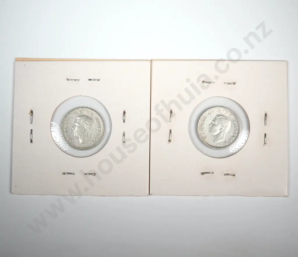 Two 1941 New Zealand Threepence's - Better Grades Image 1++