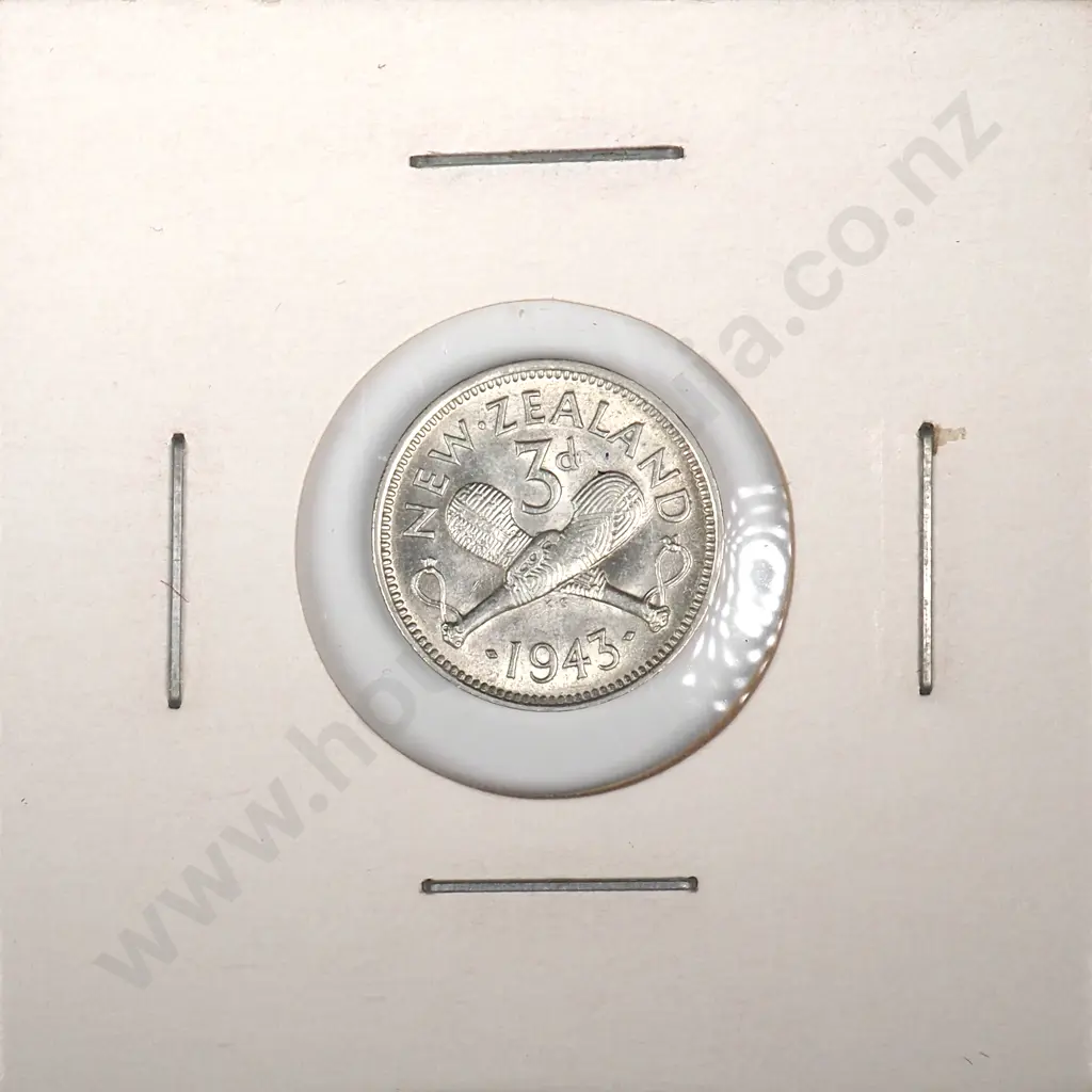 1943 New Zealand Threepence - Better Grade  Image 1++