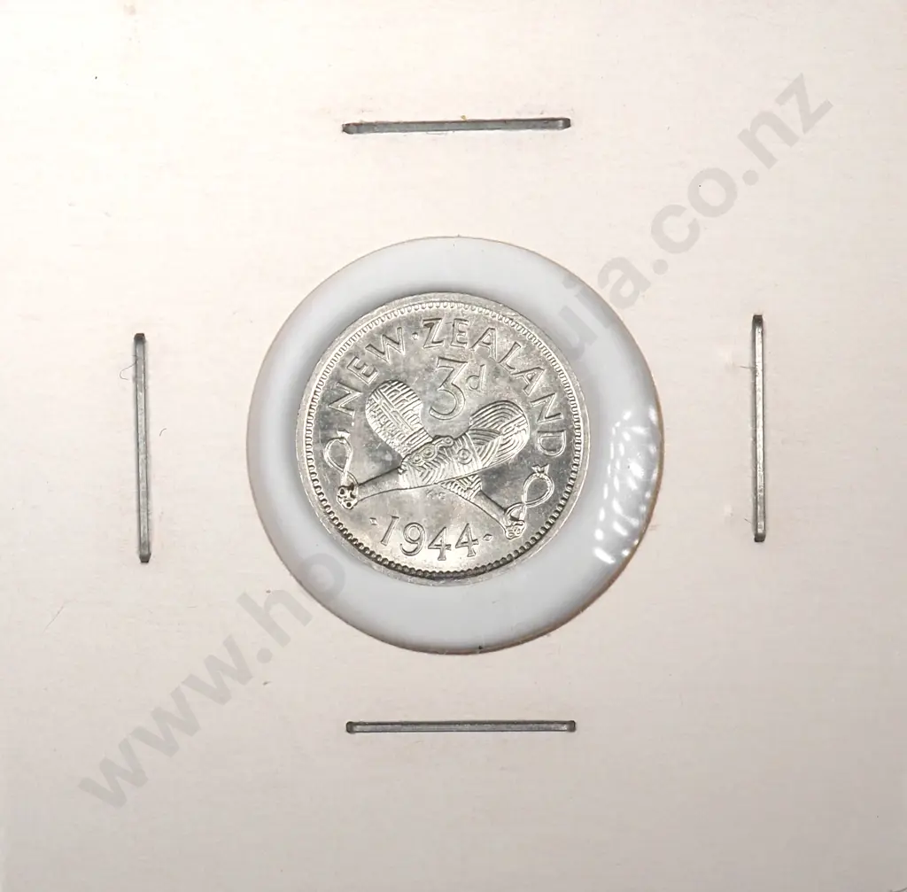 1944 New Zealand Threepence - Better Grade  Image 1++