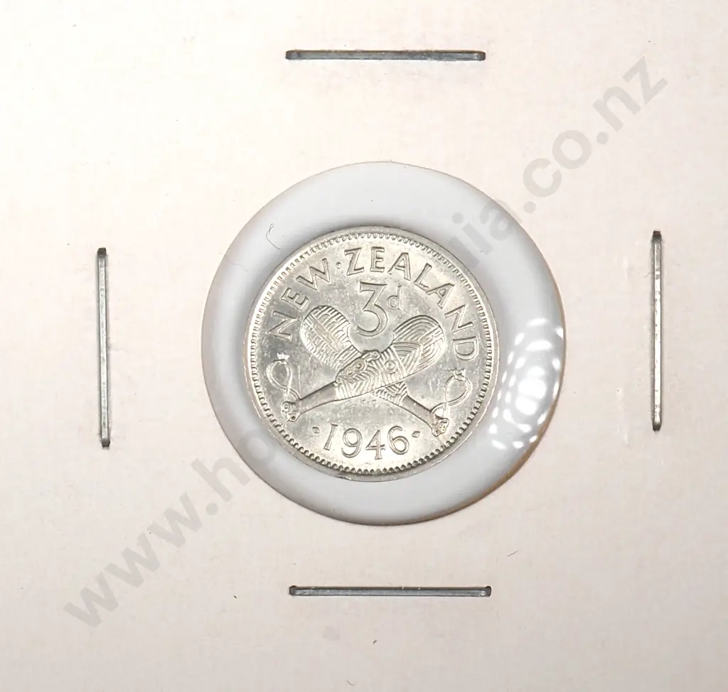 1946 New Zealand Threepence - Better Grade  Image 1++