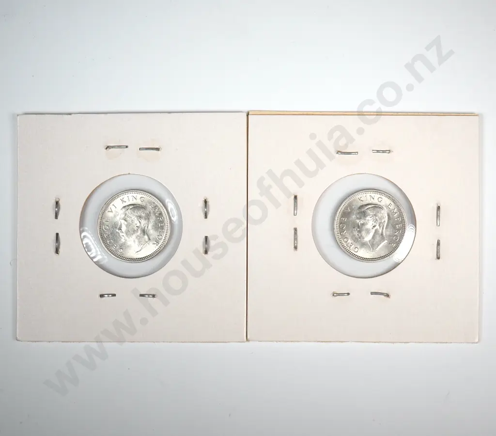 Two 1946 New Zealand Threepence's - Better Grades Image 1++