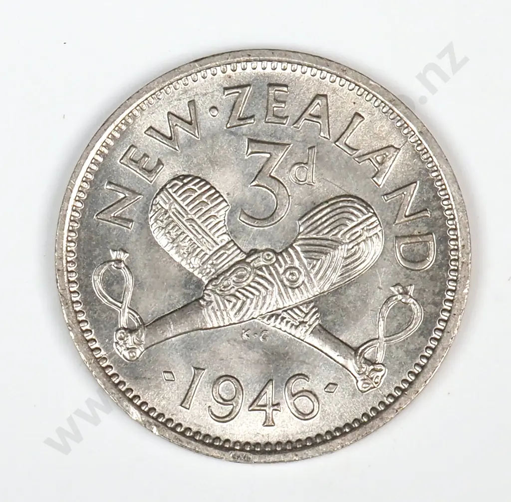 1946 New Zealand Threepence - Better Grade  Image 1++