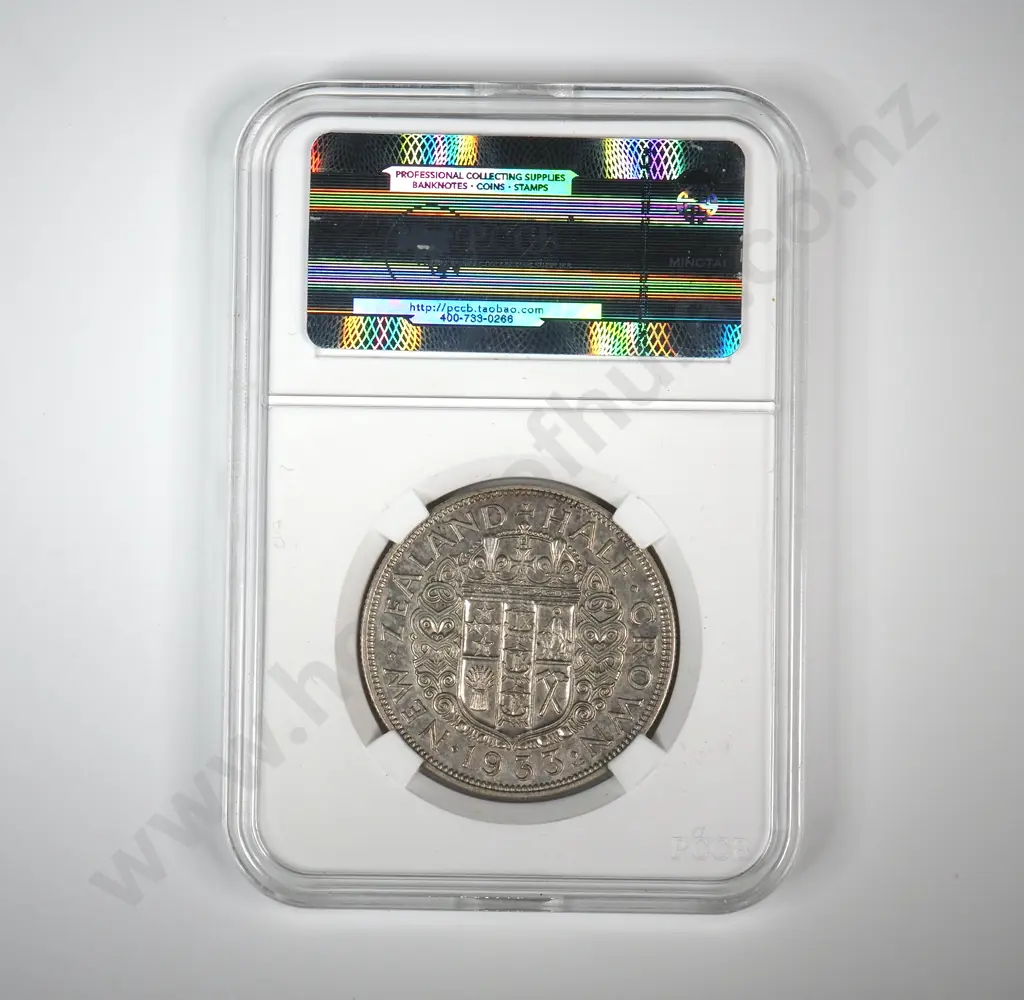 1933 New Zealand Half Crown - Better Grade  Image 1++