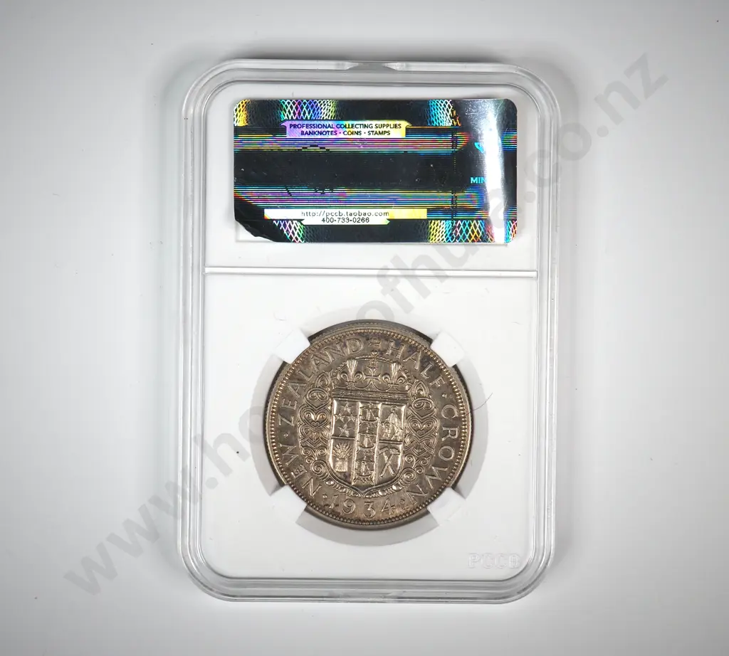 1934 New Zealand Half Crown - Better Grade  Image 1++