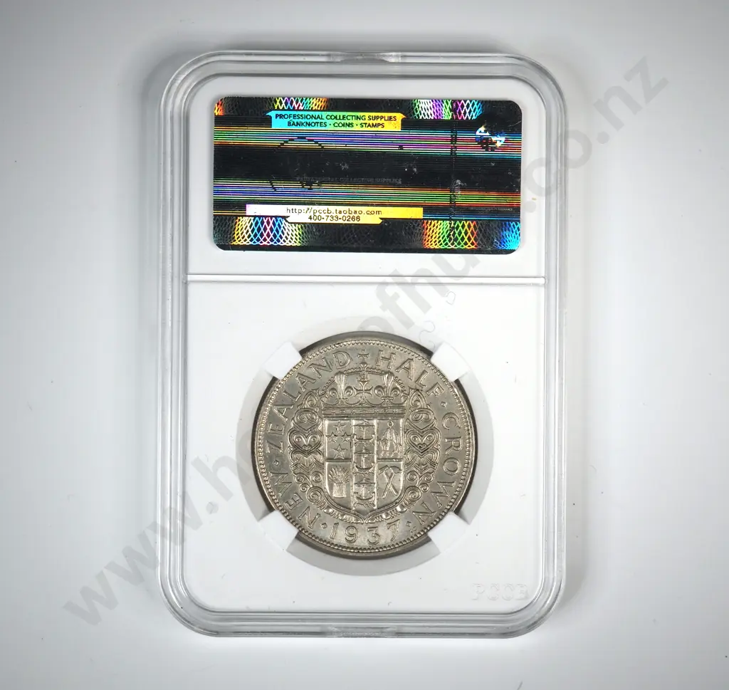 1937 New Zealand Half Crown - Better Grade  Image 1++