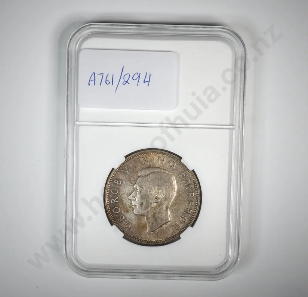 1941 New Zealand Half Crown - Better Grade  Image 1++