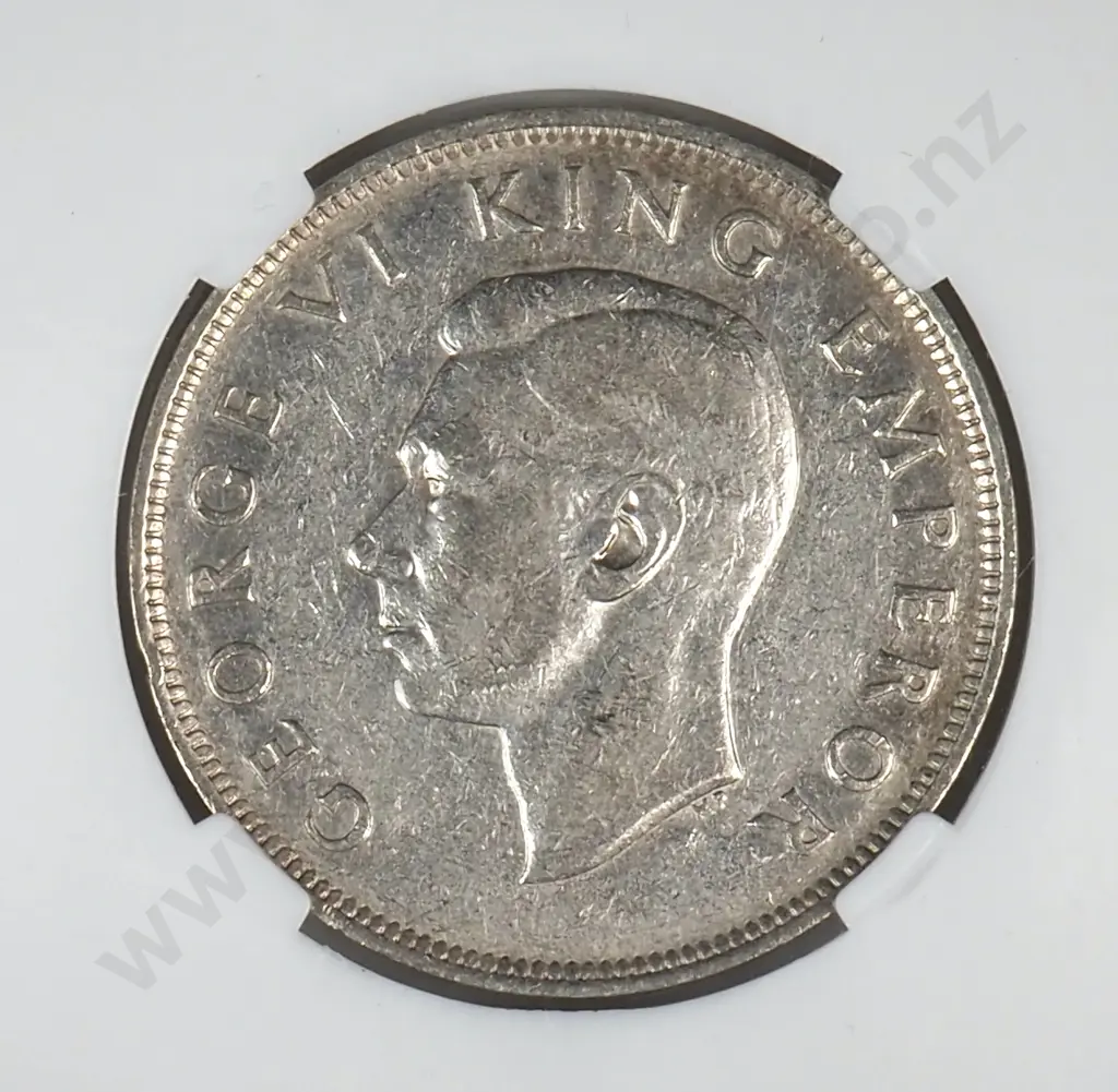 1942 New Zealand Half Crown - Better Grade  Image 1++