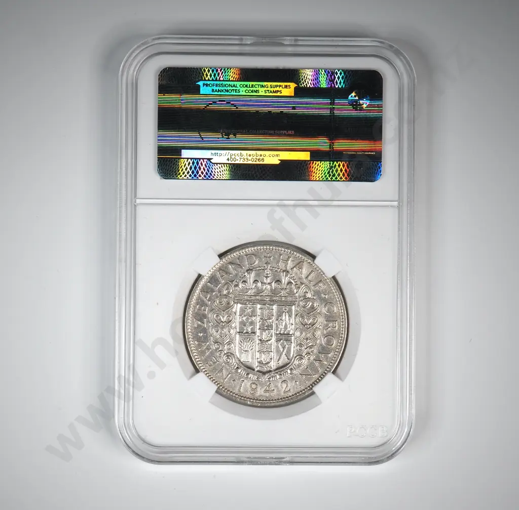 1942 New Zealand Half Crown - Better Grade  Image 1++