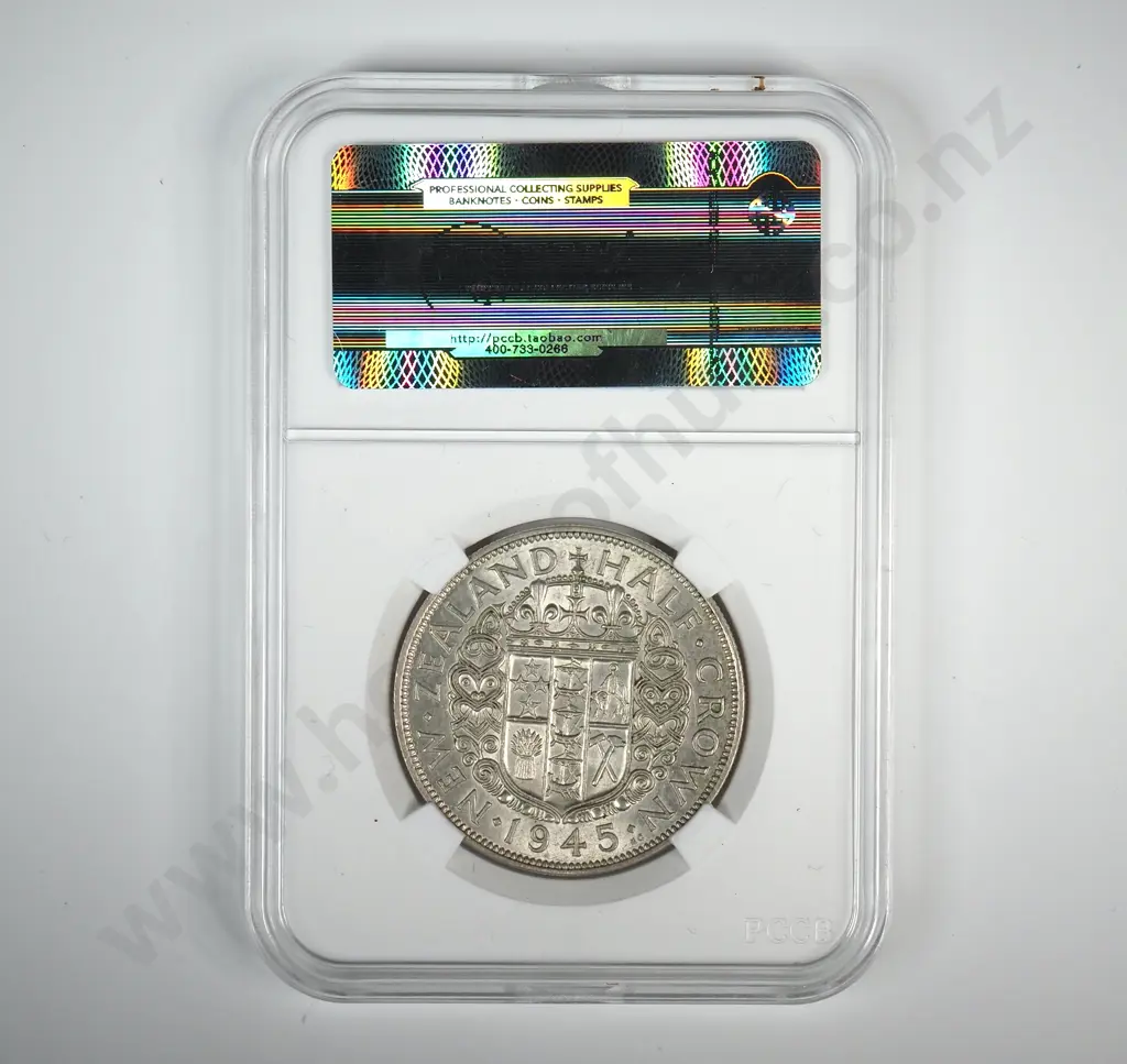 1945 New Zealand Half Crown - Better Grade  Image 1++