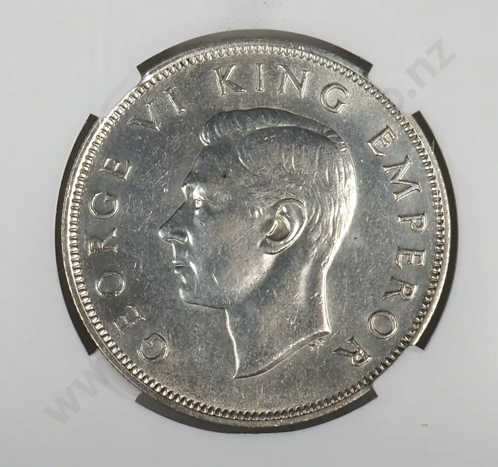1946 New Zealand Half Crown - Better Grade  Image 1++