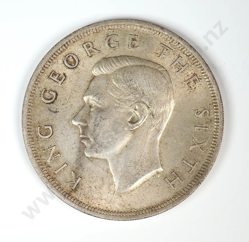 1949 New Zealand Crown 50% Silver  Image 1++