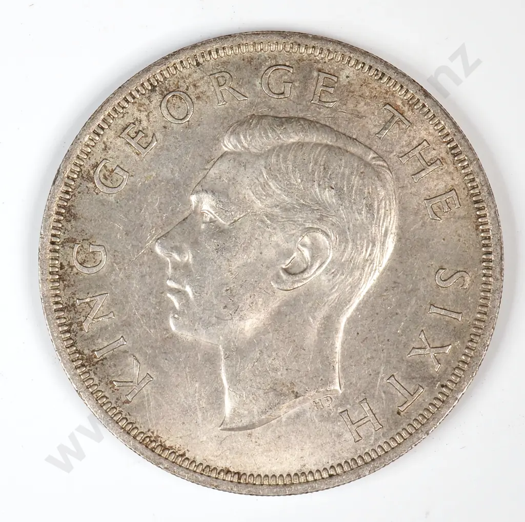 1949 New Zealand Crown 50% Silver  Image 1++
