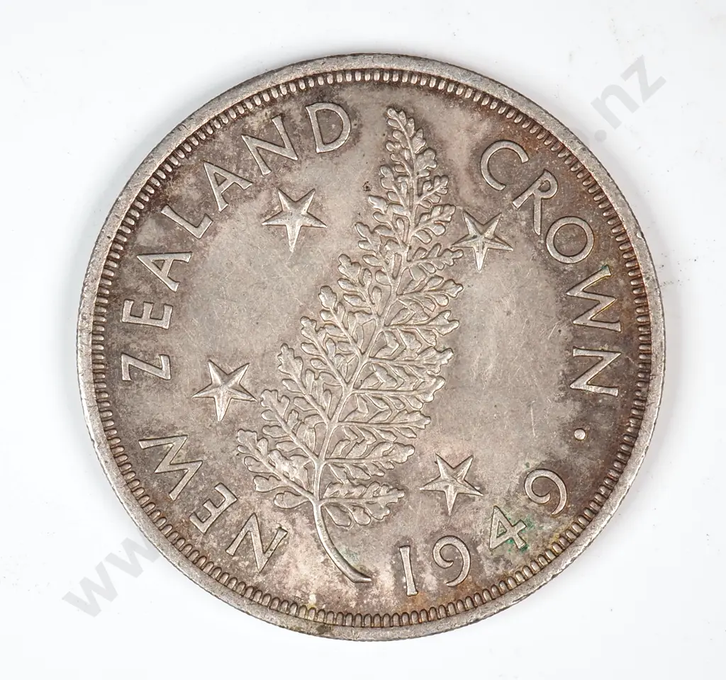 1949 New Zealand Crown 50% Silver  Image 1++