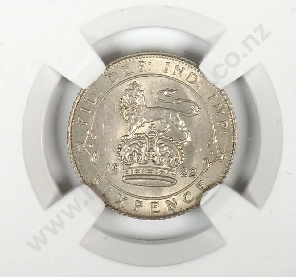1922 United Kingdom Sixpence - Better Grade  Image 1++