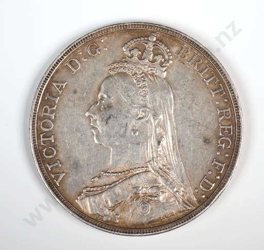 1891 United Kingdom Silver Crown - Nice Details Image 1++
