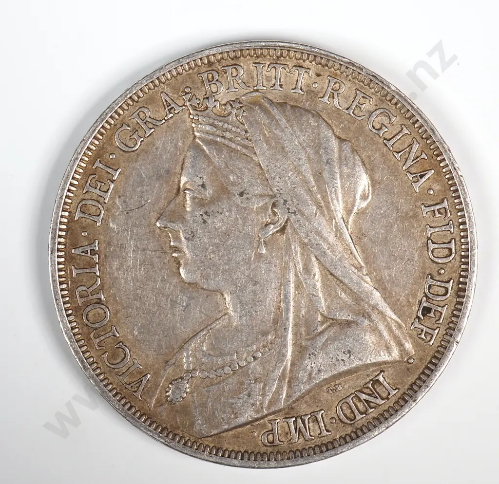 1893 United Kingdom LVI Silver Crown - Nice Details Image 1++