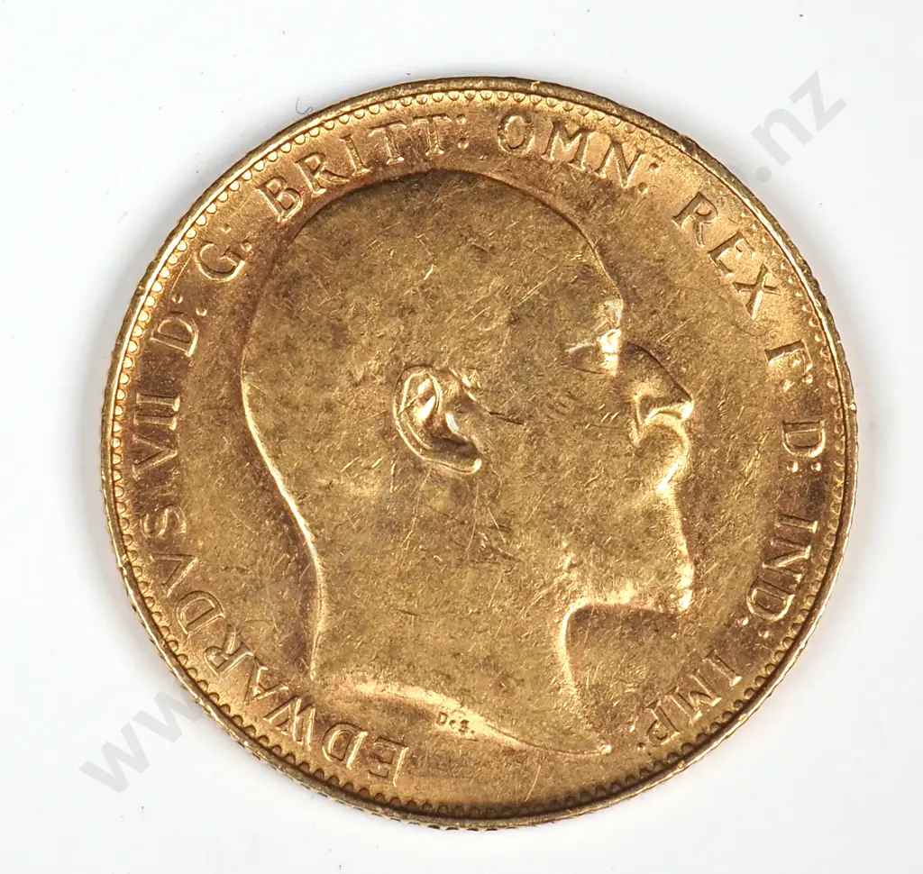 1910 Perth Full Sovereign Gold Coin  Image 1++