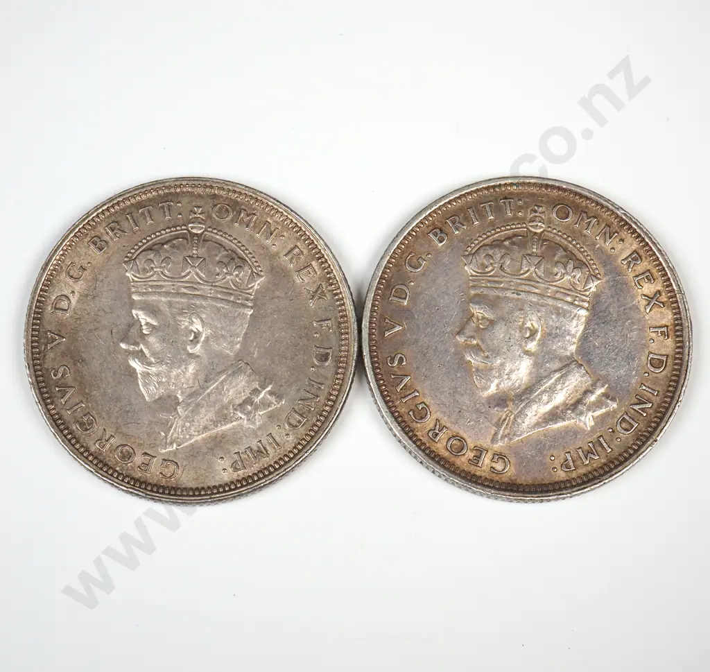 Two 1927 Australian Florins - Better Grades  Image 1++