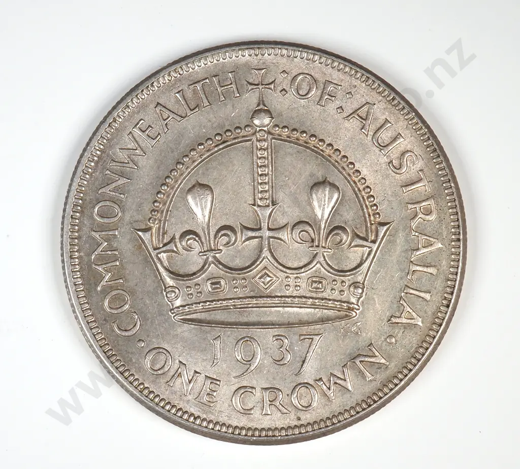 1937 Australian Silver Crown  Image 1++