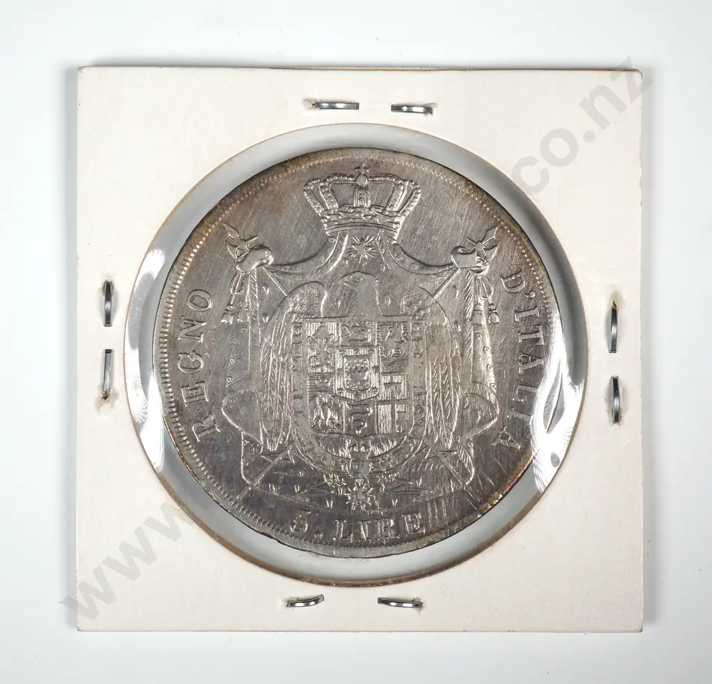 1811 M Italian 5 Lire Silver Coin  Image 1++