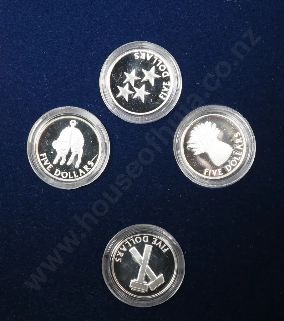 1998 Pride in New Zealand Four Coin Silver Proof Set  Image 1++