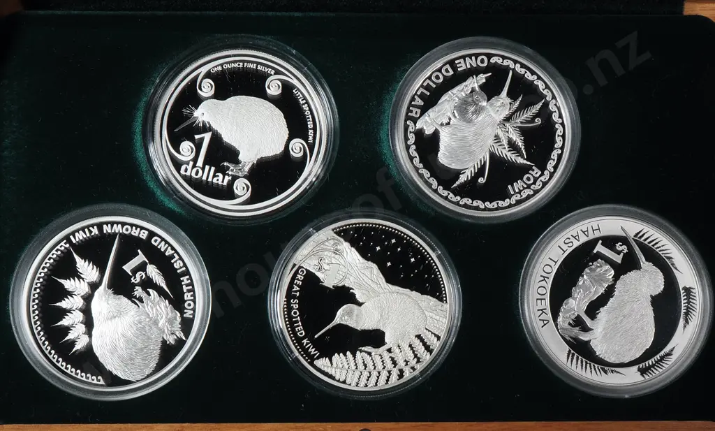 2004-2008 Premium Silver Dollar Proof Set w Five One Ounce Silver Proof Coins CV $1100 Image 1++