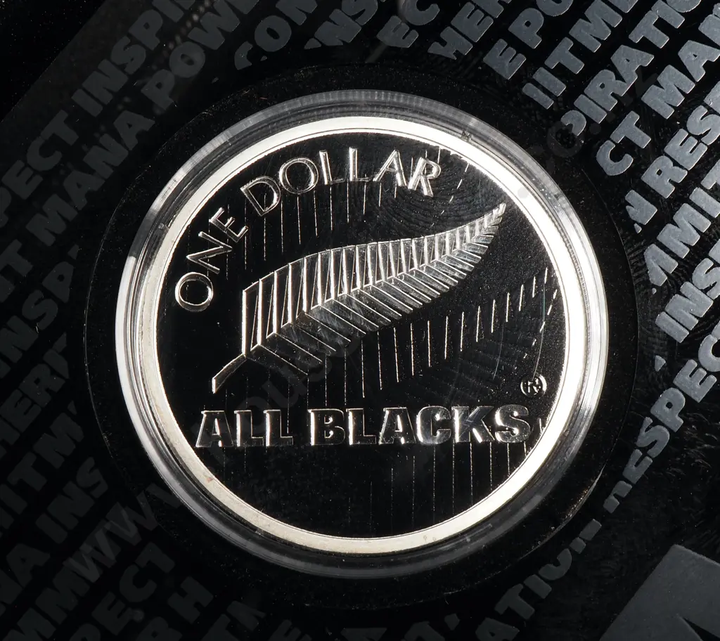 2011 All Blacks One Ounce Silver Proof Coin Image 1++
