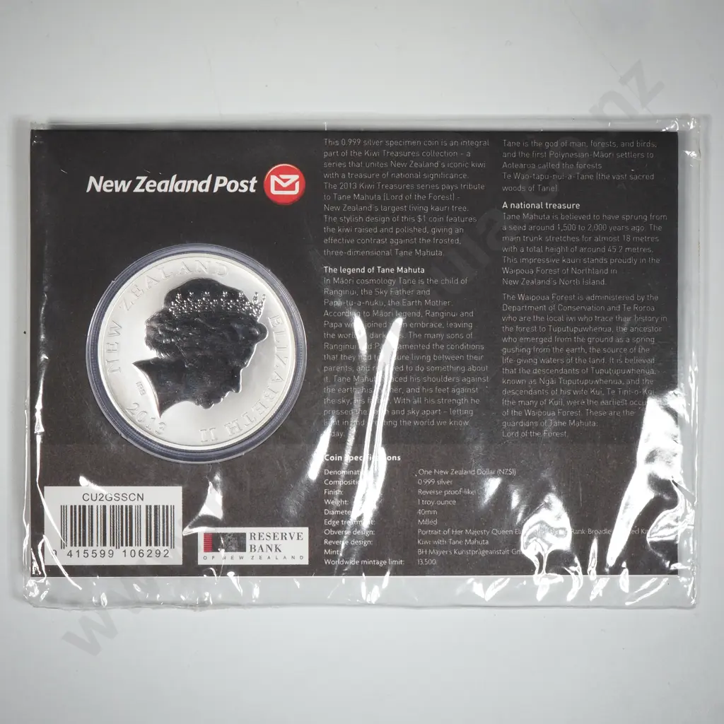 2013 Kiwi Treasures One Ounce Silver Specimen Coin  Image 1++