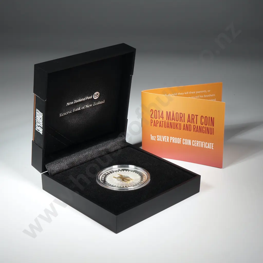 2014 New Zealand Maori Art Coin One Ounce Silver Proof CV $225 Image 1++